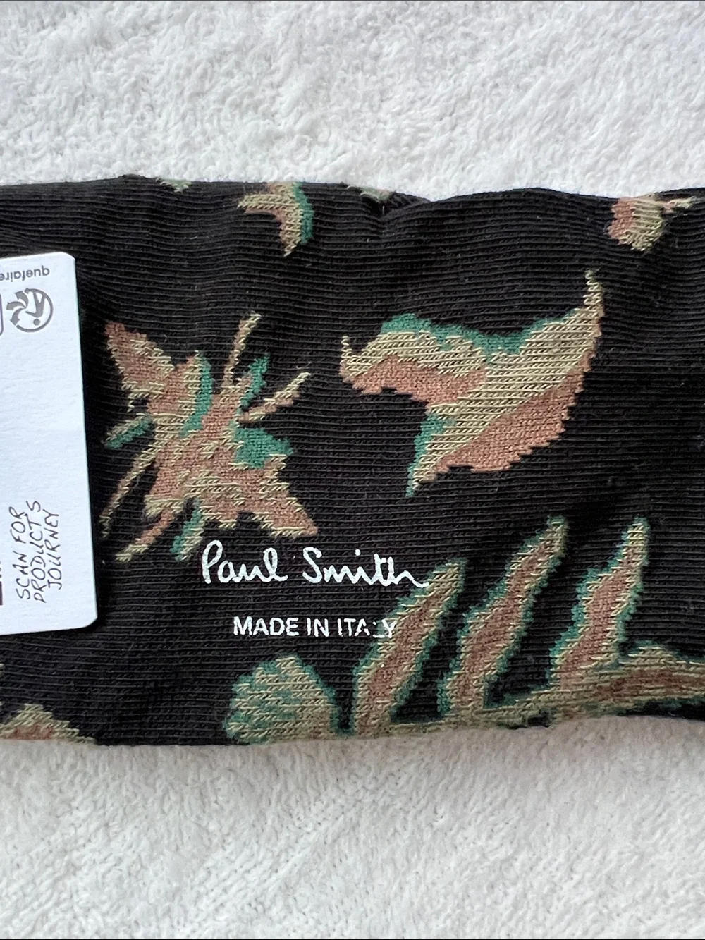 Paul Smith Black Cotton Blend Bohemia Socks